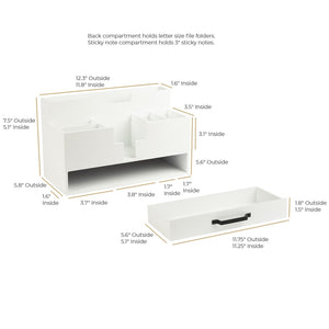 Load image into Gallery viewer, White Wooden Office Supplies Organizer