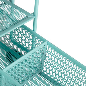 Load image into Gallery viewer, Fontvieille Desk Organizer with File Sorters and Drawer - Aqua