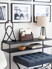 Load image into Gallery viewer, Brown Wooden Mail Organizer - 3 Tier Brown Desk Organizer