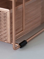 Load image into Gallery viewer, Fontvieille Desk Organizer with File Sorters and Drawer - Rose Gold