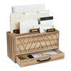 Natural Wooden Mail Organizer - Desktop File Holder -