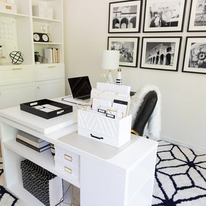 Load image into Gallery viewer, White Wooden Mail Organizer - 3 Tier - Decorative Inbox - Letter Sorter