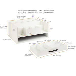 Load image into Gallery viewer, White Wooden Office Supplies Organizer