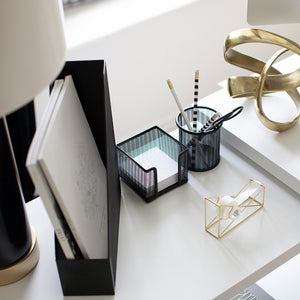 Load image into Gallery viewer, Fontvieille 5 Piece Black Desk Organizer Set With Desktop Hanging File Organizer