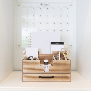 Load image into Gallery viewer, BLU MONACO Wooden Office Supplies Organizer