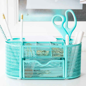 Load image into Gallery viewer, Fontvieille Aqua Desk Organizer with Drawer