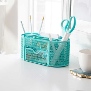 Load image into Gallery viewer, Fontvieille Aqua Desk Organizer with Drawer