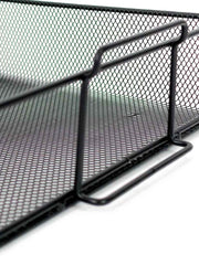 Load image into Gallery viewer, Stackable Paper Trays with Accessory Tray - 4 Tier - Black Metal Mesh - Letter Size
