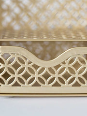 Load image into Gallery viewer, Riviera Designer Metal Desk Organizer with Drawer - Gold