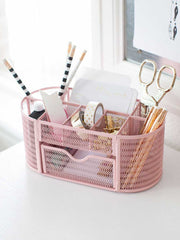 Load image into Gallery viewer, Fontvieille Pink Desk Organizer with Drawer