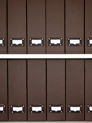 Load image into Gallery viewer, Foldable Magazine File Holder with Leather Label Holder - Set of 6 - Brown