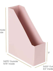 Load image into Gallery viewer, Foldable Magazine File Holder with Gold Label Holder - Set of 6 - Pink