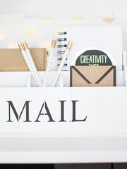 Load image into Gallery viewer, White Wooden Mail Organizer - 3 Tier