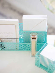 Load image into Gallery viewer, Riviera 6 Piece Aqua Desk Organizer Set