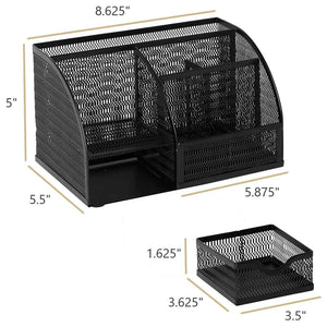 Load image into Gallery viewer, Fontvieille Unique Metal Black Desk Organizer with Drawer