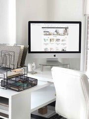 Load image into Gallery viewer, Fontvieille Desk Organizer with File Sorters and Drawer - Black