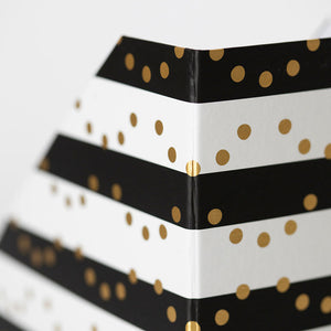 Load image into Gallery viewer, Foldable Magazine File Holders with Gold Label Holder - Set of 4 - Black and Gold