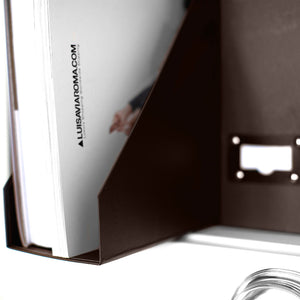 Load image into Gallery viewer, Foldable Magazine File Holder with Leather Label Holder - Set of 6 - Brown