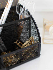 Load image into Gallery viewer, Fontvieille Unique Metal Black Desk Organizer with Drawer