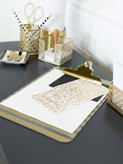 Load image into Gallery viewer, Decorative Clipboard - Set of 4 Gold Clipboards