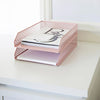 Riviera Stackable Pink Paper Tray - Set of 2 - Letter Size