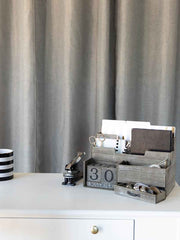 Load image into Gallery viewer, Dark Wooden Mail Organizer Desktop with Block Calendar