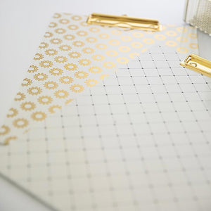 Load image into Gallery viewer, Set of 4 Decorative Clipboards with Light Cream Patterns