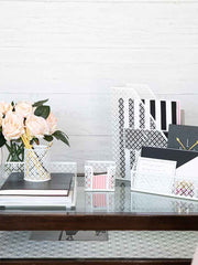 Load image into Gallery viewer, Riviera 6 Piece White Desk Organizer Set