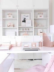 Load image into Gallery viewer, Riviera 6 Piece Rose Gold Desk Organizer Set