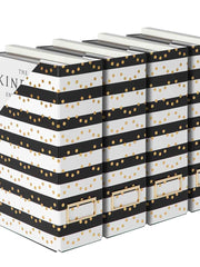 Load image into Gallery viewer, Foldable Magazine File Holders with Gold Label Holder - Set of 4 - Black and Gold