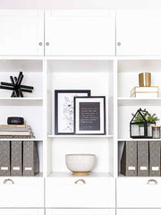 Load image into Gallery viewer, Foldable Magazine File Holder with Gold Label Holder - Set of 4 - Dark Grey and Gold