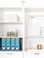 Load image into Gallery viewer, Foldable Magazine File Holder with Gold Label Holder - Set of 4 - Peacock