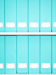 Load image into Gallery viewer, Foldable Magazine File Holder with Leather Label Holder - Set of 6 - Aqua