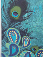 Load image into Gallery viewer, Foldable Magazine File Holder with Gold Label Holder - Set of 4 - Peacock