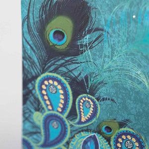 Load image into Gallery viewer, Foldable Magazine File Holder with Gold Label Holder - Set of 4 - Peacock