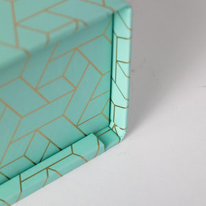 Load image into Gallery viewer, Foldable Magazine File Holder with Gold Label Holder - Set of 4 - Pink and Aqua