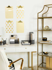 Load image into Gallery viewer, Decorative Clipboard - Set of 4 Gold Clipboards