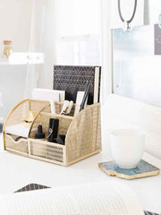 Load image into Gallery viewer, Fontvieille Unique Metal Gold Desk Organizer with Drawer