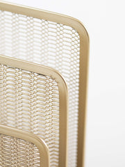 Load image into Gallery viewer, Fontvieille 5 Piece Gold Desk Organizer Set with Desktop Hanging File Organizer