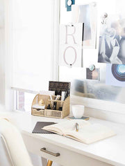 Load image into Gallery viewer, Fontvieille Unique Metal Gold Desk Organizer with Drawer