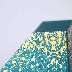 Load image into Gallery viewer, Foldable Magazine File Holder with Gold Label Holder - Set of 4 - Peacock