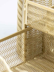 Load image into Gallery viewer, Fontvieille Gold Desk Organizer with Drawer