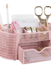 Load image into Gallery viewer, Fontvieille Pink Desk Organizer with Drawer