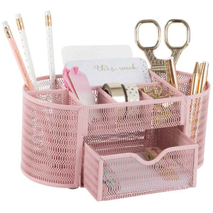 Load image into Gallery viewer, Fontvieille Pink Desk Organizer with Drawer