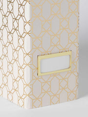 Load image into Gallery viewer, Foldable Magazine File Holder with Gold Label Holder - Set of 4 - Pink and Aqua