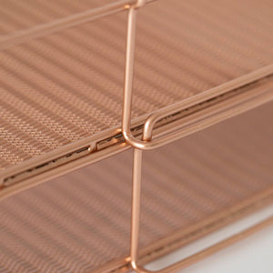 Load image into Gallery viewer, Fontvieille Stackable Rose Gold Paper Tray - Set of 2 - Letter Size