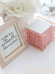 Load image into Gallery viewer, Monte Rose Gold Wire Desk Organizer Set