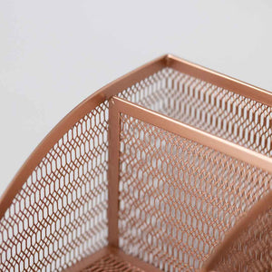 Load image into Gallery viewer, Fontvieille Unique Metal Rose Gold Desk Organizer with Drawer