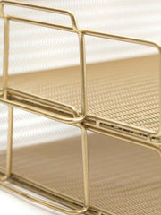 Load image into Gallery viewer, Fontvieille Stackable Gold Paper Tray - Set of 2 - Letter Size