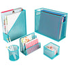 Fontvieille 5 Piece Teal Desk Organizer Set with Desktop Hanging File Organizer